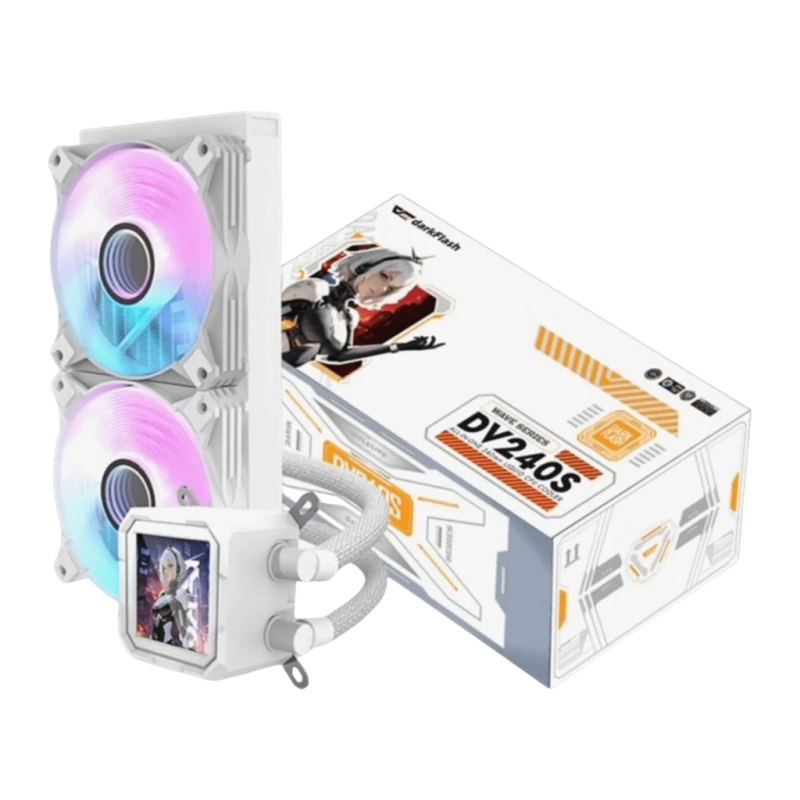 Darkflash ARGB 240mm Blanc DV240S 2 ventilateurs Refroidissement liquide