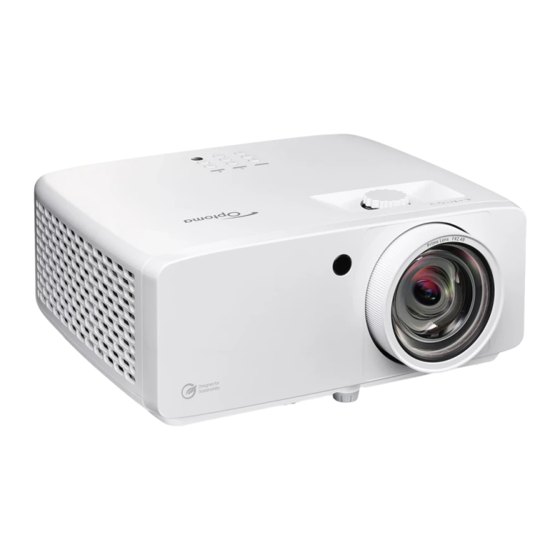 Optoma Laser Courte Focale Full HD 1080p 5300 lumens ISO Blanc ZH521ST 29dB haut-parleur 15W Projecteur