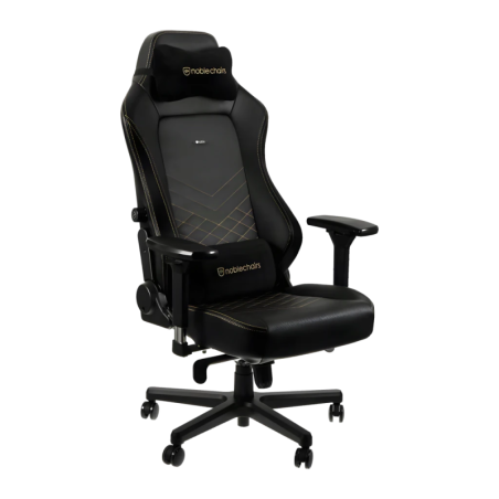 noblechairs HERO PU Noir/Or 150kg appui-tête Chaise gaming inclinable