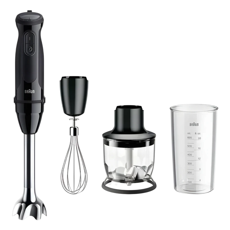 Braun MultiQuick 5 0,6L 1000W 21 vitesses Noir MQ50202M acier inoxydable Mixeur plongeant