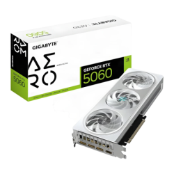 Gigabyte GeForce RTX 5060 AERO OC 8G 8GB GDDR7 Blanc 3 ventilateurs HDMI 2.1 3 DisplayPort Carte graphique
