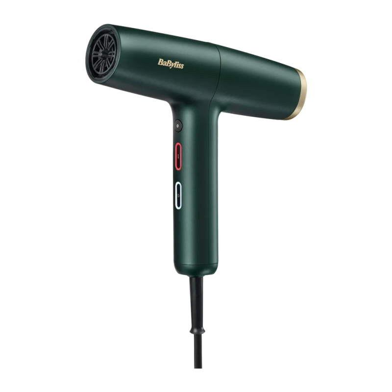 BaByliss Air Power Pro Ionique Digital D6555DE Or/Vert 1700W 3 vitesses 4 températures souffle froid Sèche-cheveux