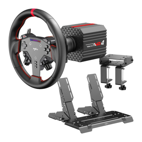 PXN VD4 Bundle Direct Drive 4 Nm PC Pédales Hall Effect Noir palettes capteurs magnétiques Volant de course