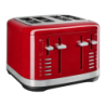 KitchenAid 1640W 4 Fentes Rouge 5KMT4109EER Grille-pain