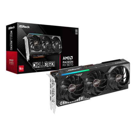 ASRock Radeon RX 9070 Challenger 16GB GDDR6 3 ventilateurs HDMI 2.1 3 DisplayPort Carte graphique