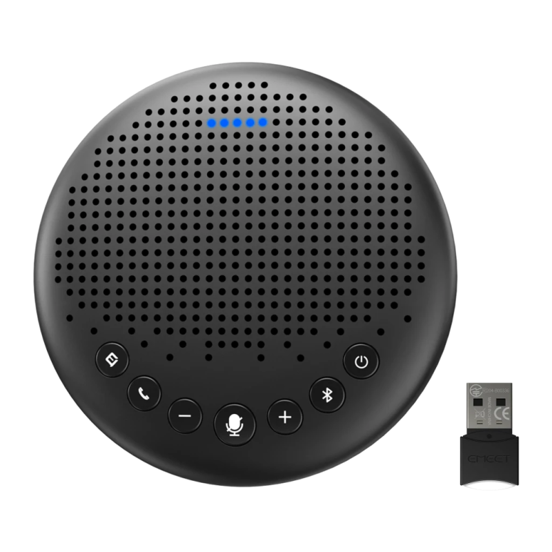 Emeet Luna Jack 3.5mm Noir 3W 10h 2600mAh Bluetooth 4.2 Haut-parleur de conférence