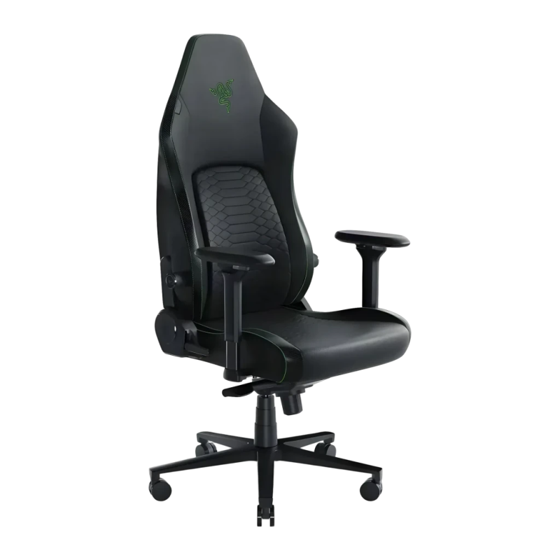 Razer Iskur V2 Noir/Vert Simili Cuir 4D 136kg appui-tête Chaise gaming