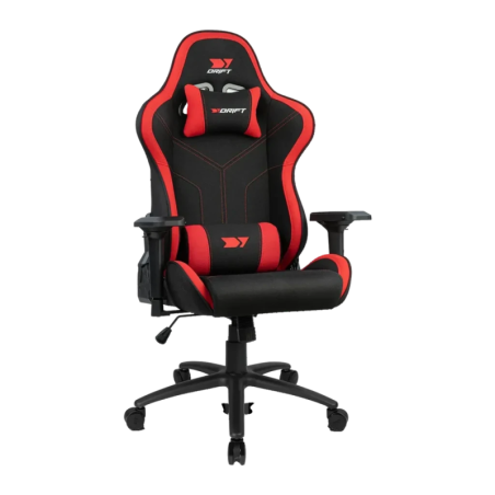 Drift DR110 Noir/Rouge Tissu Respirant 4D 150kg inclinable coussin lombaire vérin classe 4 Chaise gaming
