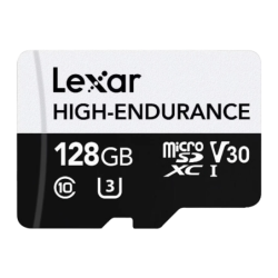 Lexar High-Endurance 128GB 100MB/s V30 U3 Classe 10 UHS-I Carte microSDXC