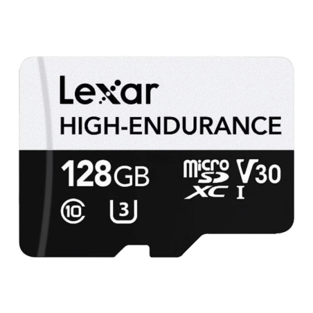 Lexar High-Endurance 128GB 100MB/s V30 U3 Classe 10 UHS-I Carte microSDXC