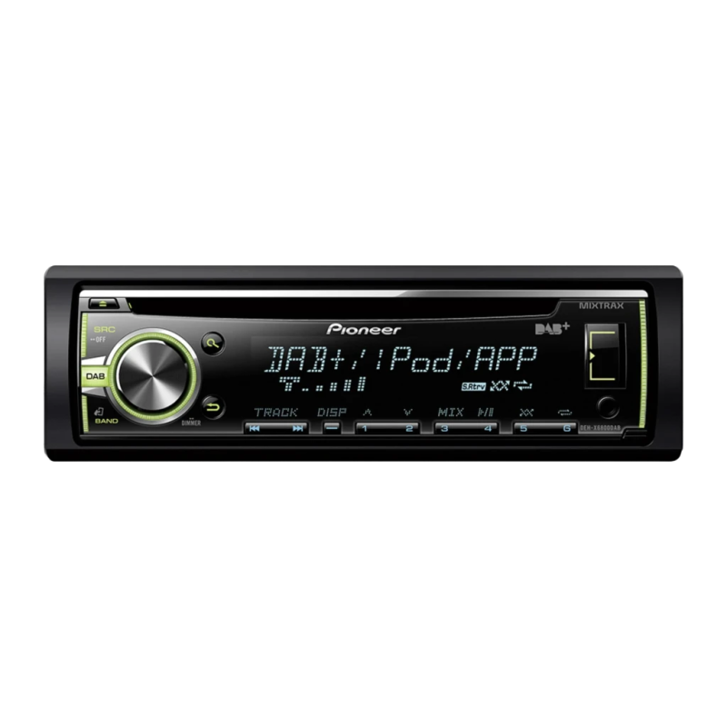 Pioneer Noir 1 DIN DEH-X6800DAB Autoradio