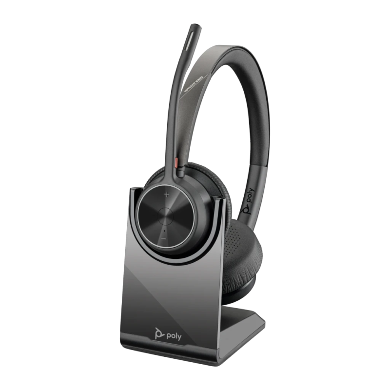 Poly Voyager 4320 UC USB-A Noir Arceau Bluetooth 5.1 47h Casque sans fil