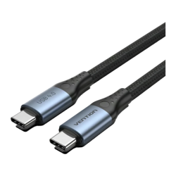 Câble Vention USB4 USB-C vers USB-C 1m 40Gbps 240W Noir/Bleu TAVHF