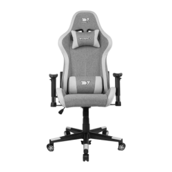 Drift DR90 Pro Gris/Blanc Tissu 2D 150kg appui-tête vérin classe 4 Chaise gaming