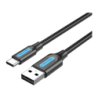 Câble USB-A vers USB-C Vention 2.0 3A Charge Rapide 1m Gris COKBF