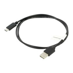 Câble USB Lanberg C vers USB-A 2.0 Mâle/Mâle 1 m 480 Mbit/s Noir