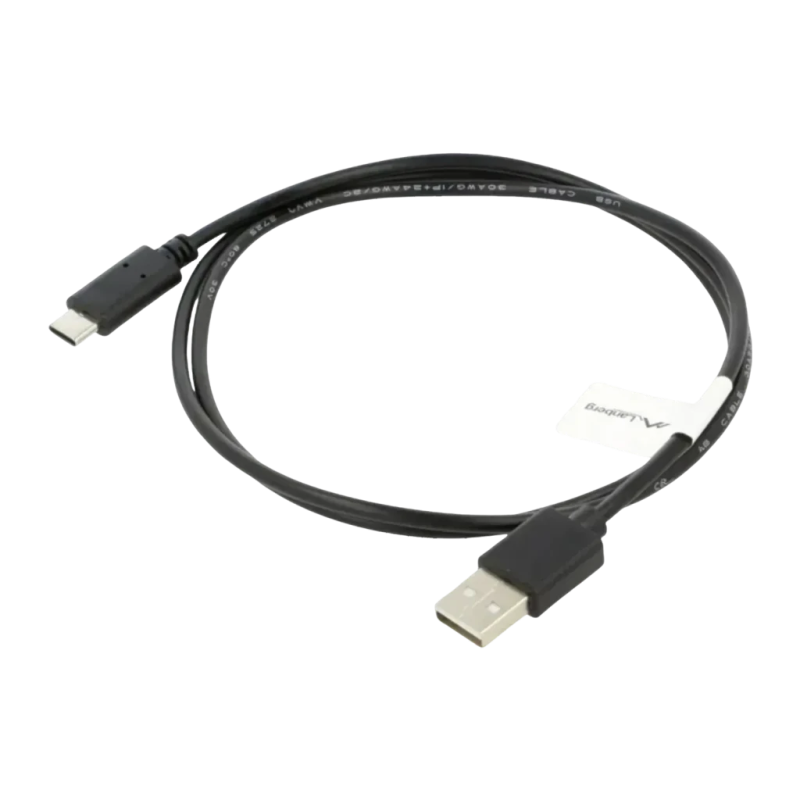 Câble USB Lanberg C vers USB-A 2.0 Mâle/Mâle 1 m 480 Mbit/s Noir