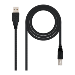 Câble Nanocable USB 2.0 Type A/M-B/M 3m USB-A vers USB-B Noir