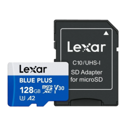 Lexar 128GB Bleu 170MB/s V30 U3 A2 UHS-I Carte microSDXC