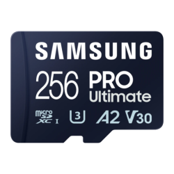 Samsung Pro Ultimate 256GB Bleu 200MB/s V30 U3 A2 UHS-I Carte microSDXC