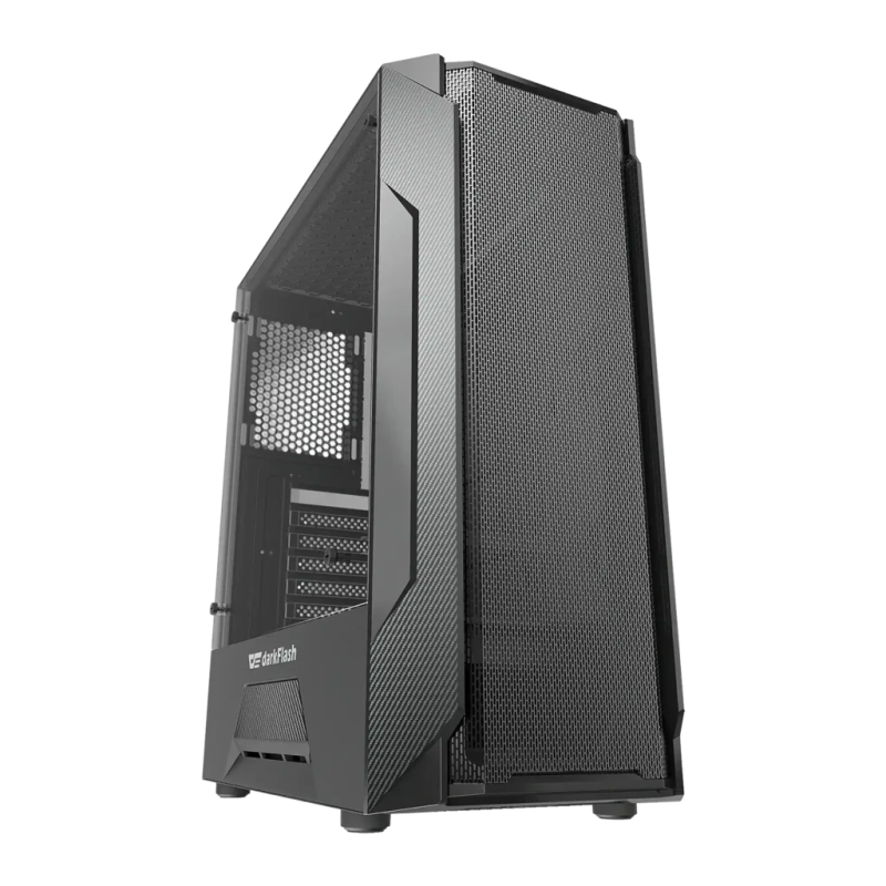 darkFlash LEO Verre Trempé ATX/mATX/ITX 240mm Radiateur Noir 3 ventilateurs Boîtier PC