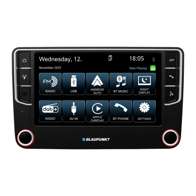 Blaupunkt Wolfsburg 648 DAB Noir CarPlay Android Auto 7 pouces Bluetooth 5.0 caméra arrière Autoradio sans fil