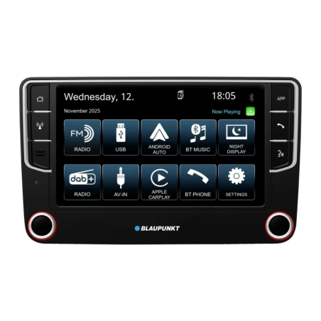 Blaupunkt Wolfsburg 648 DAB Noir CarPlay Android Auto 7 pouces Bluetooth 5.0 caméra arrière Autoradio sans fil