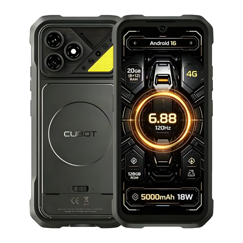 Cubot KingKong Dura 12GB/256GB Noir Rugged IP68/IP69K 6,88 pouces 120Hz 64MP 5000mAh 20W NFC
