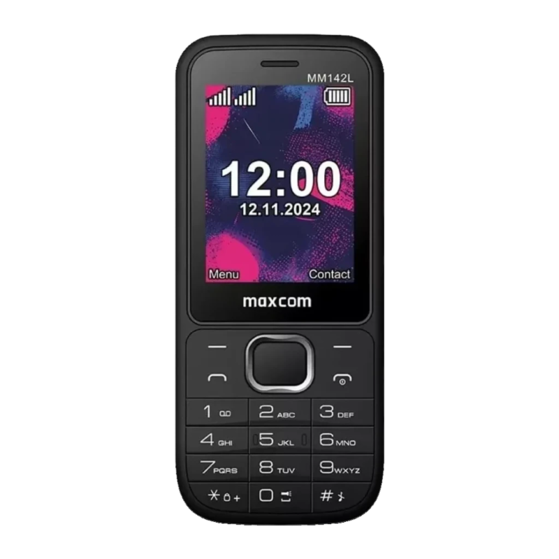 Maxcom Classic MM142L Noir 240x320 2G GSM Double SIM 2,4 pouces 800mAh Téléphone basique