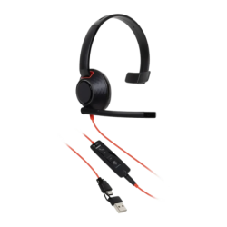 Poly Blackwire 5210 Monaural USB-C Noir Arceau ANC avec micro Casque