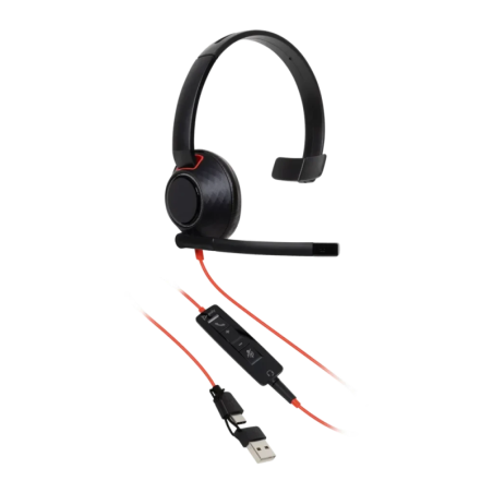 Poly Blackwire 5210 Monaural USB-C Noir Arceau ANC avec micro Casque