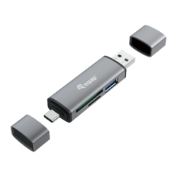 Equip 245460 USB 3.2 Gen 1 Type-A/Type-C Gris SD/microSD Lecteur de cartes