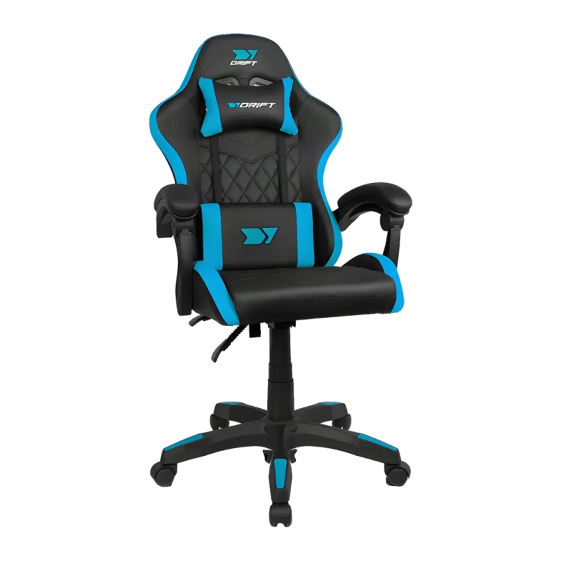 DRIFT DR35 Noir/Bleu Polyuréthane 100kg Inclinable 135° coussin lombaire Chaise gaming