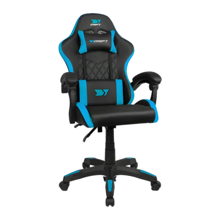 DRIFT DR35 Noir/Bleu Polyuréthane 100kg Inclinable 135° coussin lombaire Chaise gaming