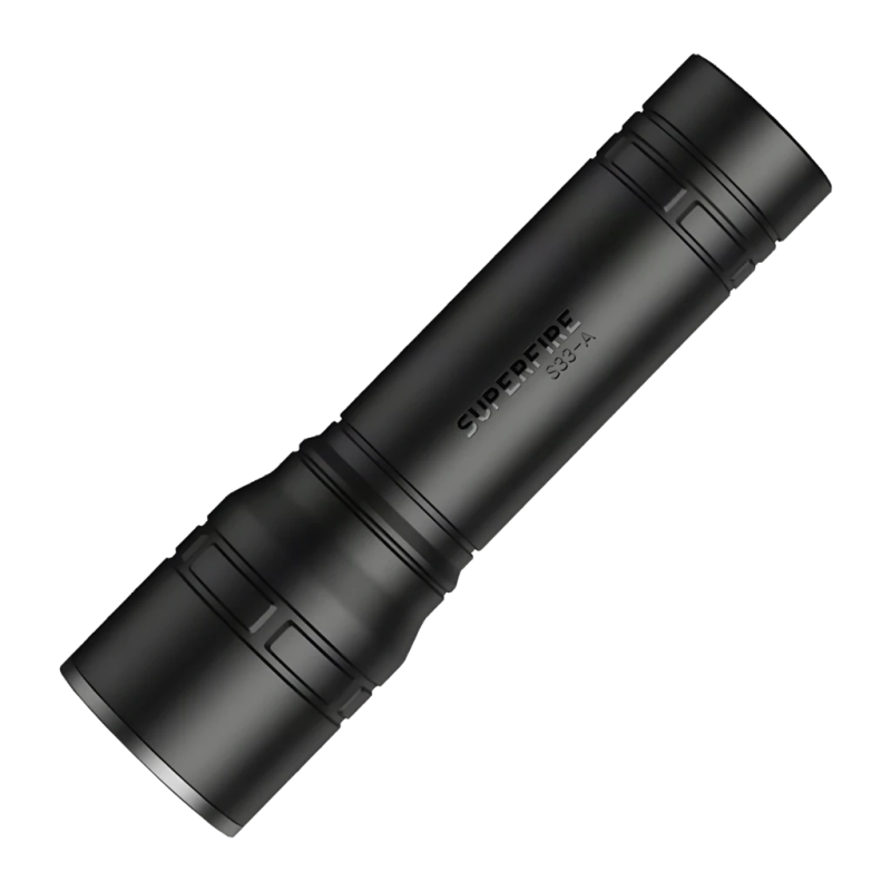 Superfire Noir USB 124 lumens 220m S33-A 800mAh IP43 Lampe torche LED rechargeable