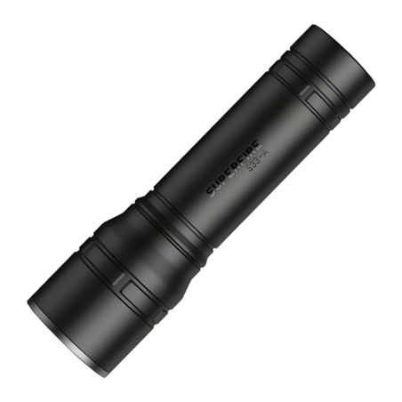 Superfire Noir USB 124 lumens 220m S33-A 800mAh IP43 Lampe torche LED rechargeable