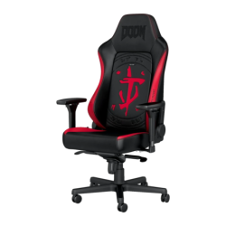 Noblechairs Hero DOOM Edition Noir/Rouge Simili Cuir 4D 150kg inclinable appui-tête Chaise gaming