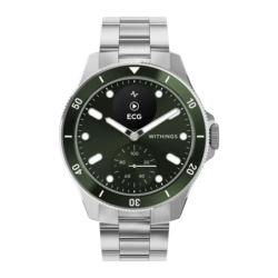 Withings ScanWatch Nova 42 mm Vert 0,63 pouces OLED SpO2 Température cutanée FC GPS 30 jours 10ATM Montre connectée