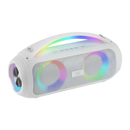 Mars MS-Pulse Submersible 10m Blanc 50W 8h 5000mAh mains libres radio FM lumières RGB entrée AUX Enceinte Bluetooth 5.3