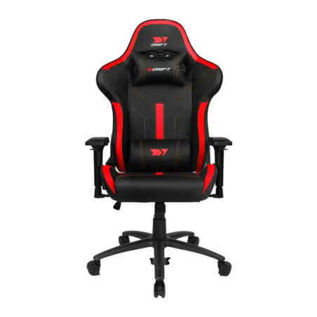 DRIFT DR350 Noir/Rouge PU 4D 150kg inclinable coussin lombaire Chaise gaming