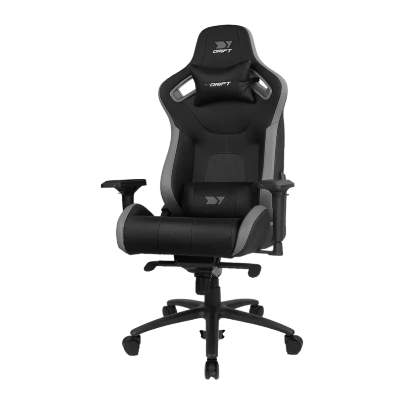 Drift DR600 Extra Wide Noir/Gris PU 4D 150kg inclinable Chaise gaming