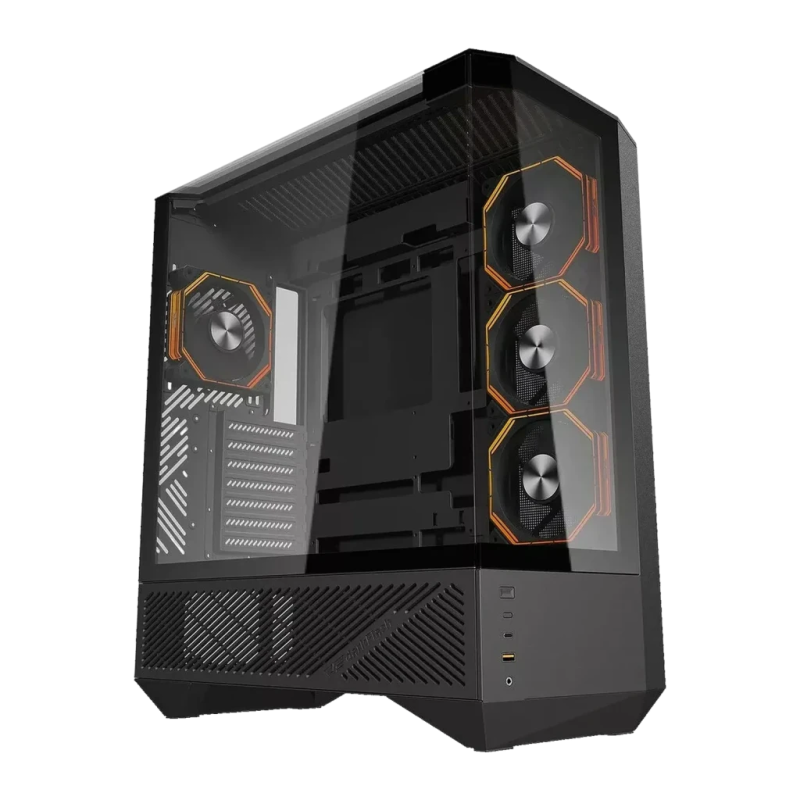Darkflash DY460 Verre Trempé 3 Faces ATX 452x238x541mm Noir 4 ventilateurs Boîtier PC