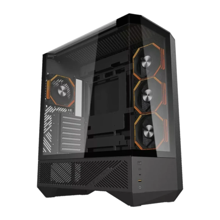 Darkflash DY460 Verre Trempé 3 Faces ATX 452x238x541mm Noir 4 ventilateurs Boîtier PC