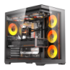 Darkflash C280 Verre Trempé E-ATX 7 Ventilateurs 120mm ARGB Noir Midi Tower Boîtier PC