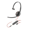 Poly Blackwire C3215 Monaural Réduction de bruit Noir Arceau avec micro Casque