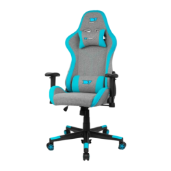 Drift DR90 Pro Gris/Bleu Tissu 2D 150kg appui-tête vérin classe 4 Chaise gaming