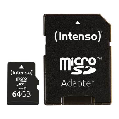Intenso 64GB Noir 25MB/s Classe 10 Carte microSDXC