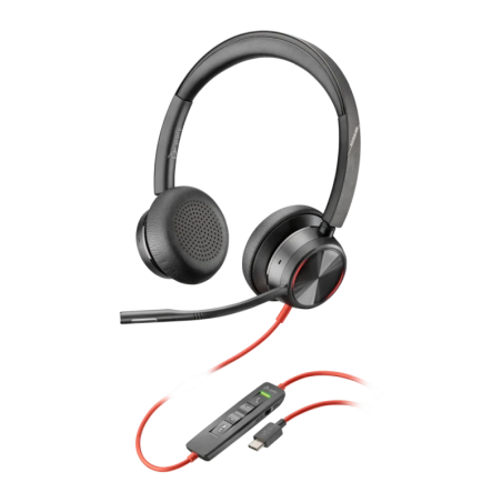 Poly Blackwire 8225 USB-C Noir Arceau ANC avec micro Casque