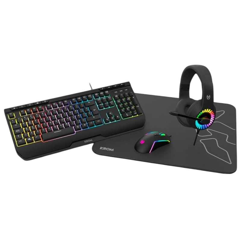 Krom Kenya 4 en 1 RGB à membrane Kit clavier et souris gaming