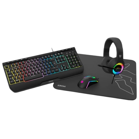 Krom Kenya 4 en 1 RGB à membrane Kit clavier et souris gaming